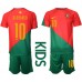 Günstige Portugal Bernardo Silva #10 Babykleidung Heim Fussballtrikot Kinder WM 2022 Kurzarm (+ kurze hosen)